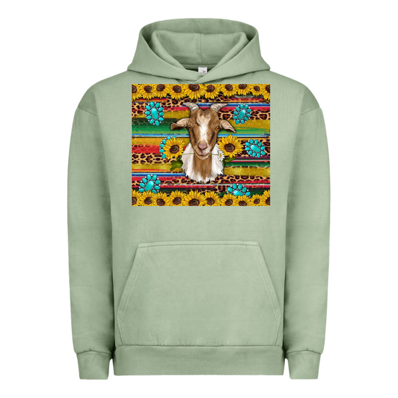 Goat Sunflowers Gemstones Serape Leopard Glitter Urban Hoodie by Artiststas | Teevron
