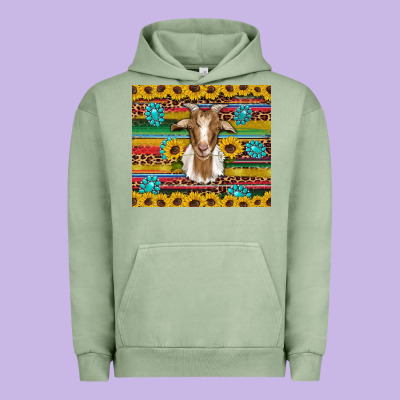 Goat Sunflowers Gemstones Serape Leopard Glitter Urban Hoodie Designed By Artiststas
