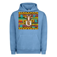 Pigment Pebble Blue goat sunflowers gemstones serape leopard glitter Urban Hoodie - Artiststas