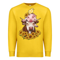 Lemon cow with pig and chick Premium Sweatshirt - RanaPortraitStore
