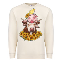 Sandshell cow with pig and chick Premium Sweatshirt - RanaPortraitStore