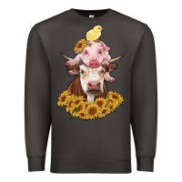 Smoke cow with pig and chick Premium Sweatshirt - RanaPortraitStore