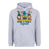 Heather Grey support squad pride gnomies Heavyweight Hoodie - texasbilliewilder