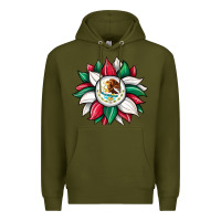 Army Green sunflower mexican flag Premium Hoodie - JahusDesignShop