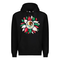 Black sunflower mexican flag Premium Hoodie - JahusDesignShop