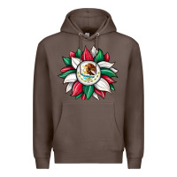 Coffee sunflower mexican flag Premium Hoodie - JahusDesignShop