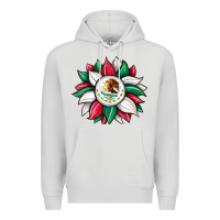Dove Grey sunflower mexican flag Premium Hoodie - JahusDesignShop