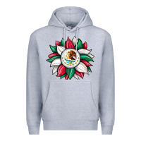 Heather Grey sunflower mexican flag Premium Hoodie - JahusDesignShop