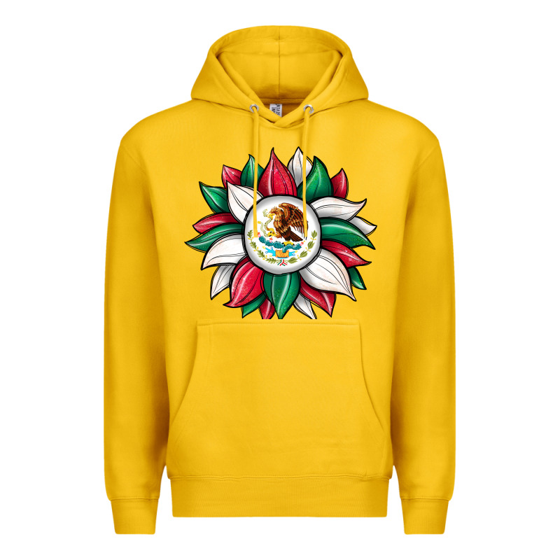 Sunflower Mexican Flag Premium Hoodie by JahusDesignShop | Teevron