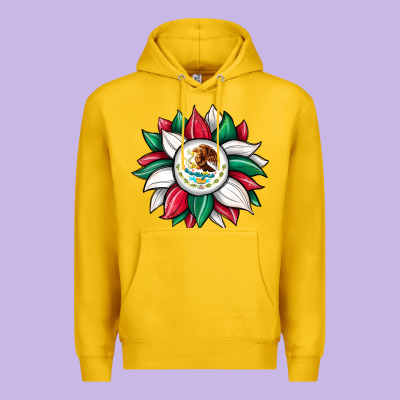 Sunflower Mexican Flag Premium Hoodie Designed By Jahusdesignshop