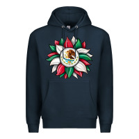 Navy sunflower mexican flag Premium Hoodie - JahusDesignShop