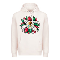 Pale Pink sunflower mexican flag Premium Hoodie - JahusDesignShop