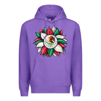 Purple sunflower mexican flag Premium Hoodie - JahusDesignShop