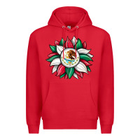 Red sunflower mexican flag Premium Hoodie - JahusDesignShop