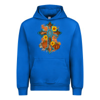 Cobalt thanksgiving cross pumpkin sunflower Urban Hoodie - AdoDesignShop