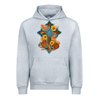 Heather Grey thanksgiving cross pumpkin sunflower Urban Hoodie - AdoDesignShop
