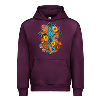 Mauve Wine thanksgiving cross pumpkin sunflower Urban Hoodie - AdoDesignShop