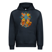 Navy thanksgiving cross pumpkin sunflower Urban Hoodie - AdoDesignShop
