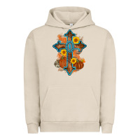 Pigment French Oak thanksgiving cross pumpkin sunflower Urban Hoodie - AdoDesignShop