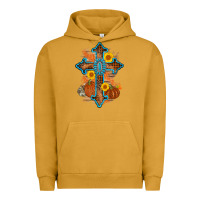 Pigment Peanut Butter thanksgiving cross pumpkin sunflower Urban Hoodie - AdoDesignShop
