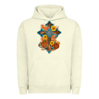 Pigment Pistachio thanksgiving cross pumpkin sunflower Urban Hoodie - AdoDesignShop