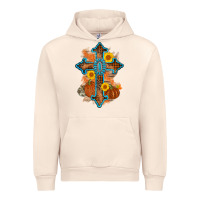 Thanksgiving Cross Pumpkin Sunflower Urban Hoodie | Teevron