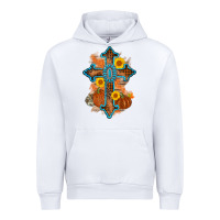 White thanksgiving cross pumpkin sunflower Urban Hoodie - AdoDesignShop