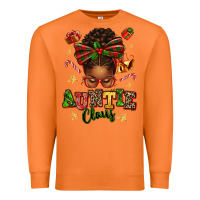 Carrot Auntie Claus Afro Messy Bun Premium Sweatshirt - texasbilliewilder