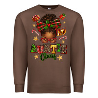 Chestnut Auntie Claus Afro Messy Bun Premium Sweatshirt - texasbilliewilder