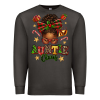 Smoke Auntie Claus Afro Messy Bun Premium Sweatshirt - texasbilliewilder