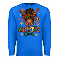 True Royal Auntie Claus Afro Messy Bun Premium Sweatshirt - texasbilliewilder