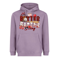 Lavender hey batter batter swing baseball Heavyweight Hoodie - Zillion Design Studio