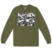 Army Green black and white camouflage Long Sleeve Tee - BarkalooDesign