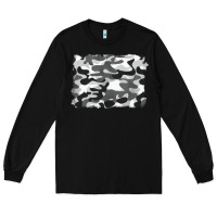 Black black and white camouflage Long Sleeve Tee - BarkalooDesign