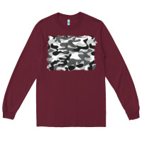Burgundy black and white camouflage Long Sleeve Tee - BarkalooDesign