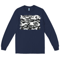 Navy black and white camouflage Long Sleeve Tee - BarkalooDesign