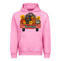Fuchsia Pink thankful turkey truck Urban Hoodie - AdoDesignShop