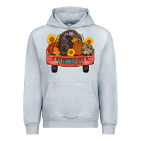 Heather Grey thankful turkey truck Urban Hoodie - AdoDesignShop