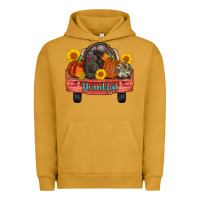 Pigment Peanut Butter thankful turkey truck Urban Hoodie - AdoDesignShop