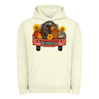 Pigment Pistachio thankful turkey truck Urban Hoodie - AdoDesignShop