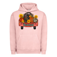 Pigment Salmon thankful turkey truck Urban Hoodie - AdoDesignShop