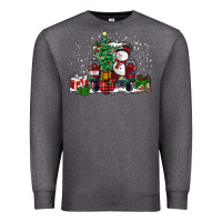 Charcoal Heather christmas truck Premium Sweatshirt - RanaPortraitStore