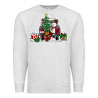 Oatmeal Heather christmas truck Premium Sweatshirt - RanaPortraitStore