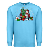 Ocean Blue christmas truck Premium Sweatshirt - RanaPortraitStore