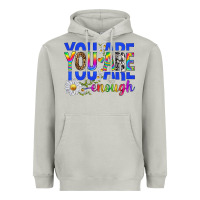 Moon Dust you are enough with daisies Heavyweight Hoodie - texasbilliewilder