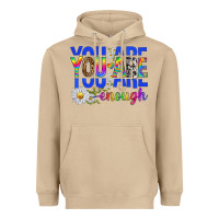 Mushroom you are enough with daisies Heavyweight Hoodie - texasbilliewilder