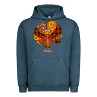 Pigment Midnight Navy thanksgiving turkey Urban Hoodie - AdoDesignShop