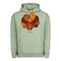 Pigment Oil Green thanksgiving turkey Urban Hoodie - AdoDesignShop