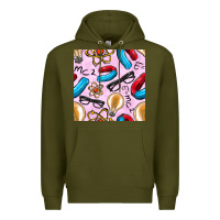 Army Green physics seamless pattern Premium Hoodie - BundleAndBundleShop