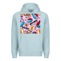 Blue Mist physics seamless pattern Premium Hoodie - BundleAndBundleShop